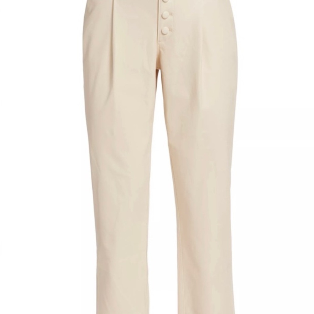 Paige vegan leather straight crop pants